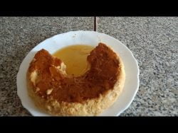 Flan de melocotón con queso batido, fácil y rico con Thermomix