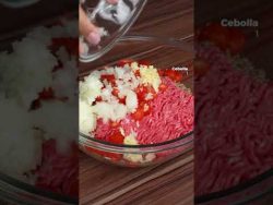 KIBE DE HORNO RELLENO #shorts #receta #recetasencilla #recetafácil