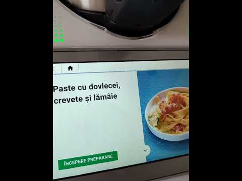 Paste cu dovlecei, creveți și lămâie, la Thermomix.
