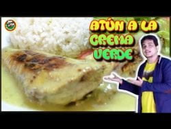 #receta de pescado fácil en minutos atún a la crema verde