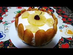 TARTA DE PIÑA SIN HORNO | RECETA FÁCIL