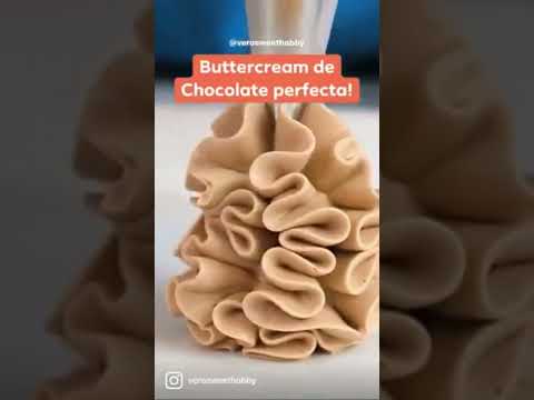 Buttercream de chocolate sedosa #receta #reposteria #shorts #buttercream