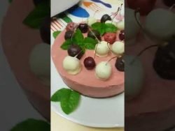Cheesecake de cerezas con chocolate @recetasfacilesmonsieurcuisine