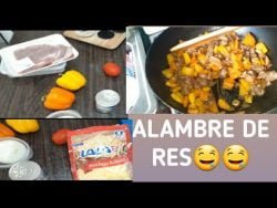 COCINANDO ALAMBRE DE RES //BISTEC #receta #cocinando #cocinafacil #cocina