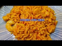 Fideuá con sepia y gambas, en Thermomix 6