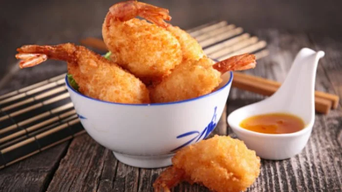 Gambas rebozadas en la freidora de aire