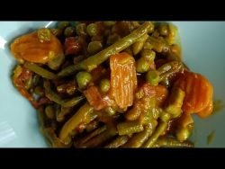 Menestra de verduras congeladas, fácil y rico con Thermomix