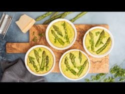 Petits flans aux asperges et parmesan au Thermomix