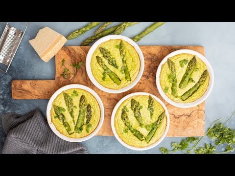 Petits flans aux asperges et parmesan au Thermomix