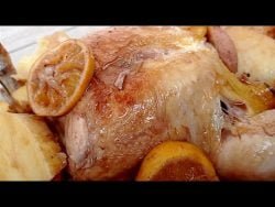 Pollo entero a la naranja, una receta deliciosa que no requiere horno. 😱🤤