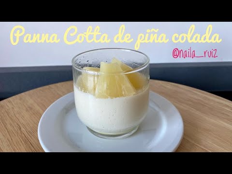 Receta fácil Panna corta de piña colada con thermomix receta con subtítulos