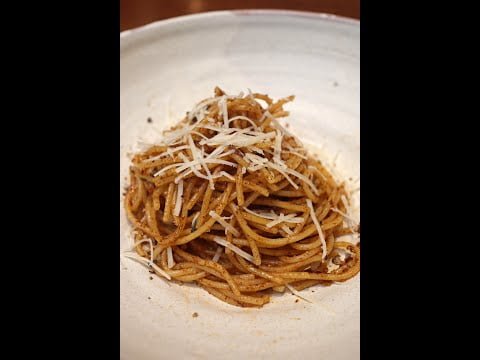 Spaghetti con Pesto🍝🍅 #pasta #spaghetti #pesto #tomate #LunesSinCarne #comida #receta #tutorial #fyp