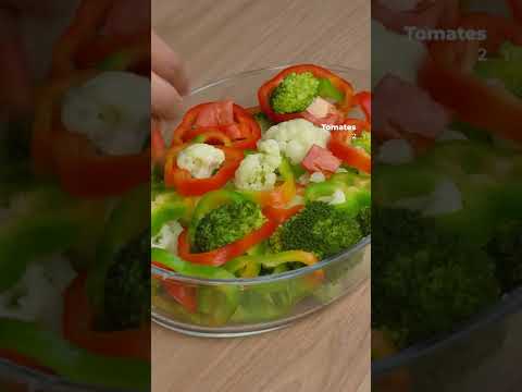 VERDURAS AL HORNO #shorts #receta #comida #recetasencilla