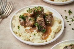 Receta fácil de carne de res en cubos instantánea