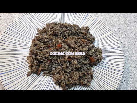 Arroz negro Express, con Thermomix, en modo cocción de arroz