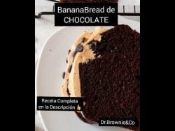 #Bananabread🥇de #Chocolate y #Topping de #mantequillademaní|#receta|#moistrecipe/#feedshorts|#cortos
