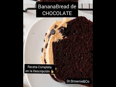 #Bananabread🥇de #Chocolate y #Topping de #mantequillademaní|#receta|#moistrecipe/#feedshorts|#cortos
