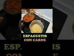 🍝 Cómo hacer ESPAGUETIS con CARNE #short #shorts #cocina #recetas #espaguetis #espagueti #receta