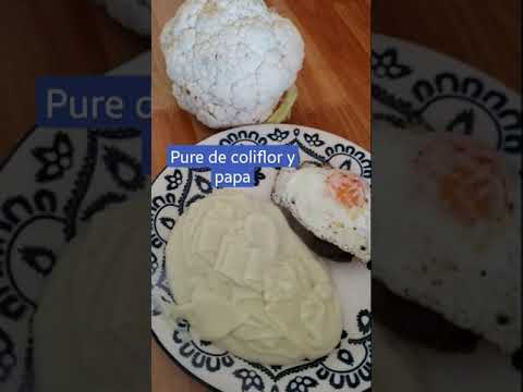 🥦Pure de Coliflor y Papas fácil, rápido y sano 👈 #receta #recetasana #recetasfaciles #coliflor