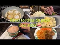 LES COMPARTO MI RECETA DE LAS TORTITAS DE PAPA CON ATÚN #receta #viral #motivate #youtube #vlog 🫓🥗