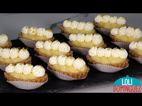 MINI TARTAS O PASTELITOS DE LIMÓN SIN HORNO FÁCILES – Loli Domínguez – Recetas – Dulces – Tutorial