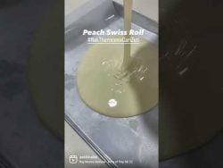Peach Swiss Roll Thermomix Style by Zeti Khalid