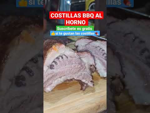 vídeo completo en mi canal (link en los comentarios) #receta #costillasbbq #costillasderesalhorno
