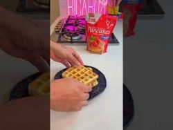 Waffles de Banana!!! #receta #shorts