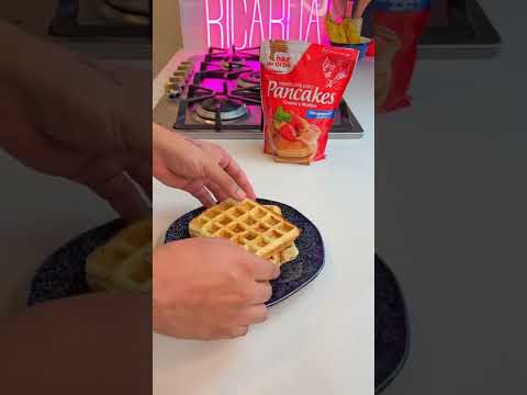 Waffles de Banana!!! #receta #shorts