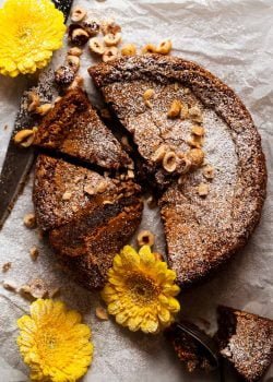 Pastel de Avellanas con Aceite de Oliva (SG, DF)