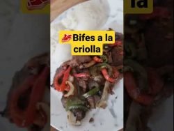 Almuerzo rápido: Bifes a la criollla 🥩 #shorts #receta #recetarápida