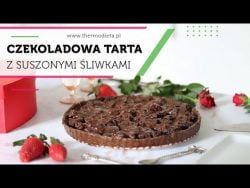 Czekoladowa tarta z suszonymi śliwkami 👉 bez pieczenia 👉 Przepis na Thermomix (i nie tylko!)