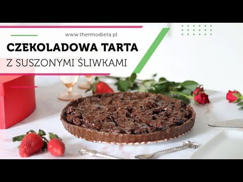 Czekoladowa tarta z suszonymi śliwkami 👉 bez pieczenia 👉 Przepis na Thermomix (i nie tylko!)