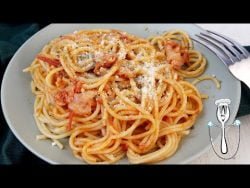 🍝RIQUÍSIMOS los ESPAGUETIS a la AMATRICIANA en Thermomix🍝 | Receta fácil de pasta en robot de cocina