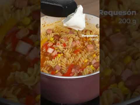 FÍDEOS CREMOSOS HECHOS EN SOLO UNA CACEROLA #shorts #comida #receta #recetasencilla #fideos