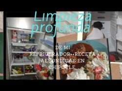 limpieza profunda de mi refrigerador🥴🙊 limpia conmigo2022 #receta #albondigasenchipotle🍛😋