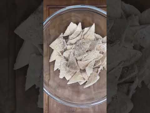PITA CHIPS! #food #foodies #receta #recipe#shorts