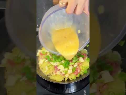 Ralla 2 papas y prepara esta delicia😋Rösti, video pausado en descripciones #receta #cocina #papas
