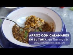 Receta de Arroz con calamares en su tinta de lata en Thermomix