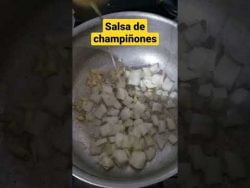 salsa de champiñones y crema 🍄 #shorts #champiñones #receta