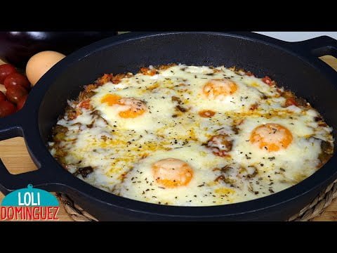 SARTÉN DE BERENJENAS Y HUEVOS, RECETA SALUDABLE, FÁCIL, RÁPIDA Y DELICIOSA – Loli Domínguez