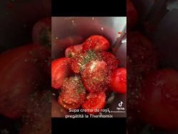 Supa crema de roșii pregatita la Thermomix