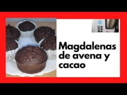 ✅ Magdalenas de cacao y avena integral🧁🧁 Monsieur Cuisine