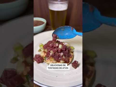 🐟 Tostada de atún #recetas #receta #atun #tostadadeatun #shorts