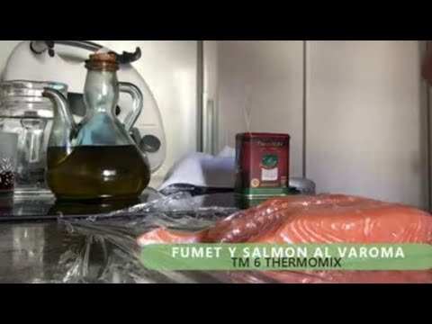 Fumet y salmón al varoma #Receta #Thermomix