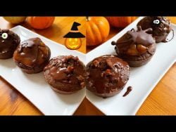 Halloween 🎃 muffins en 2 minutos #receta #calabaza #chocolate #halloween2022