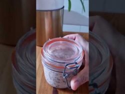 La famosa Avena overnight🤗hoy con Linaza y manzana #shorts #receta #ytviral