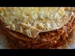 Lasaña de tortillas con boloñesa, fácil y rico con Thermomix