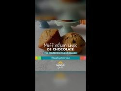Muffins con chips de chocolate #CeroK 🤤 Receta en la descripción 👉 #Alulosa #Receta #Iansa