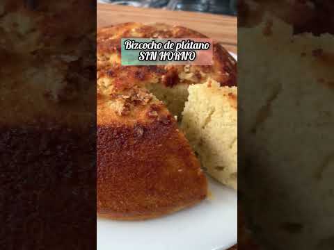 Pan de plátano sin horno #shorts #pansinhorno #receta